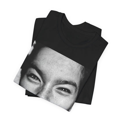A black graphic t-shirt featuring a graphic related to Bjork's 'Vulnicura' album era, possibly with abstract or emotional visual elements.