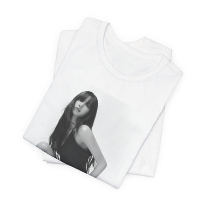 A black graphic t-shirt featuring a graphic related to Lisa's 'Money' song era.