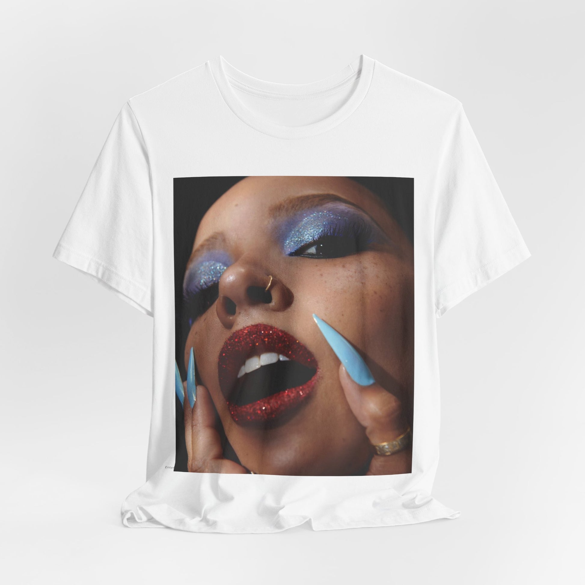 A black graphic t-shirt featuring a graphic related to Tinashe's '2 On' song or era.